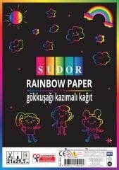 Toptan Südor Gökkuşağı Kazımalı A4 Kağıt