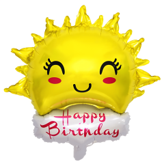 Toptan Happy Birthday Güneş Folyo Balon