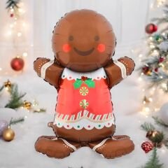 Toptan Büyük Ayaklı Kurabiye Adam Folyo Balon