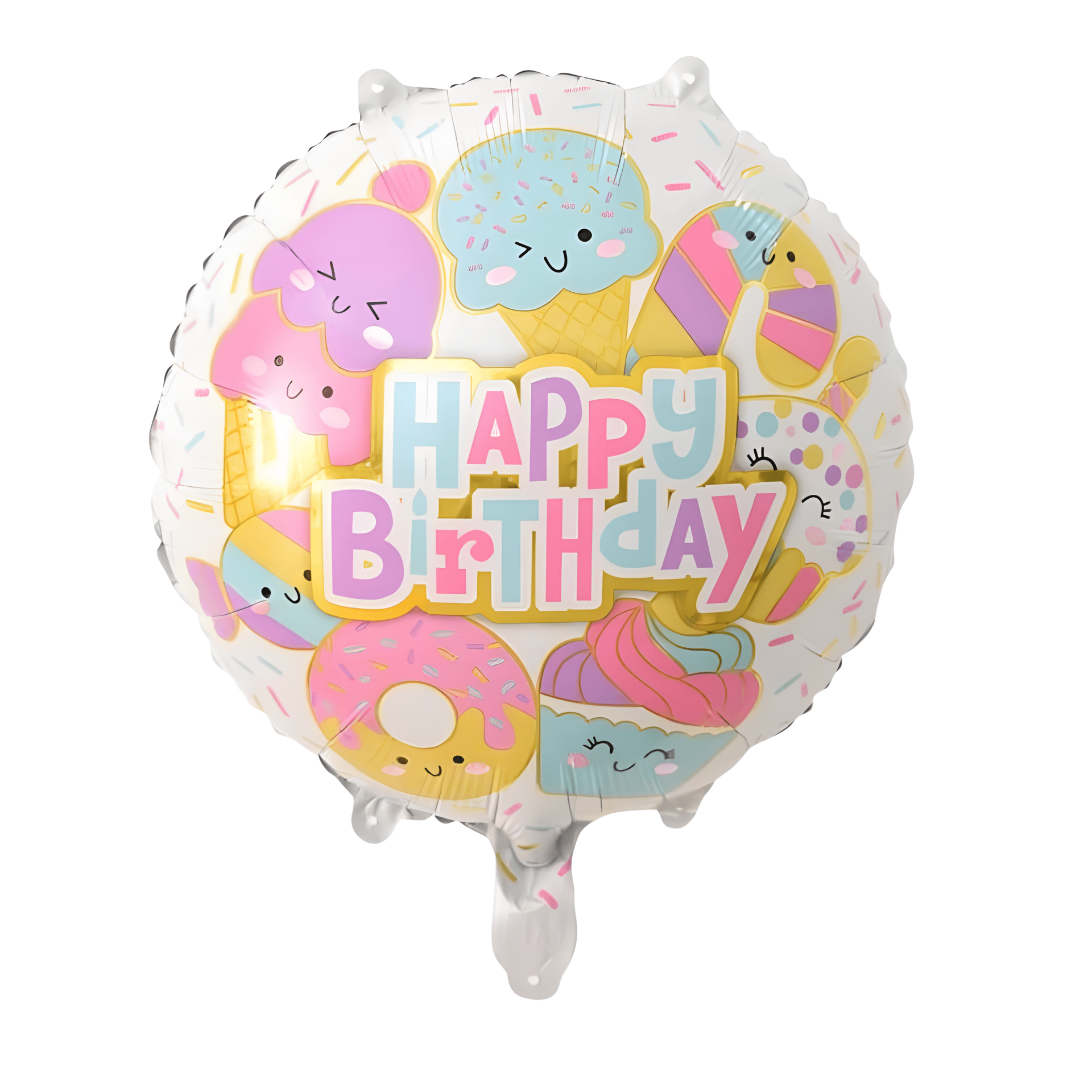 Toptan 18” Yuvarlak Dondurma Figürleri Folyo Balon