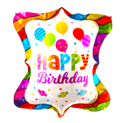 Toptan Balon Desenli Happy Birthday Folyo Balon