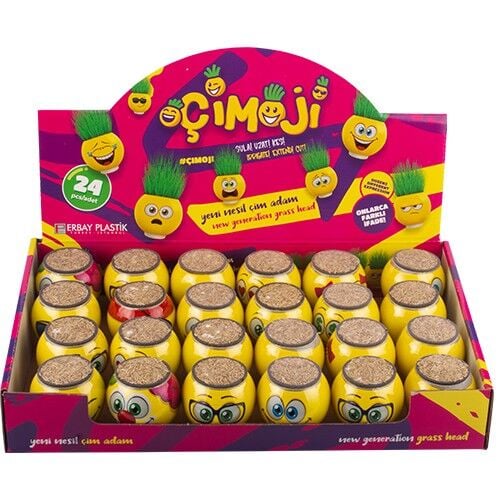 Toptan Yuvarlak Çimoji Çim Adam