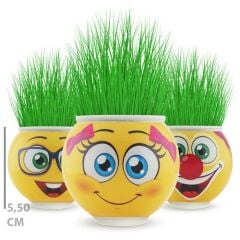 Toptan Yuvarlak Çimoji Çim Adam