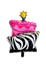 Toptan Zebra Strike Cake Folyo Balon
