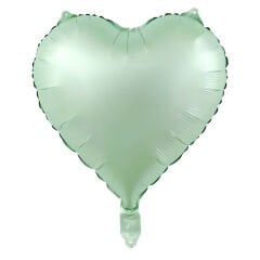Toptan 18” Saten Kalp Yeşil Folyo Balon