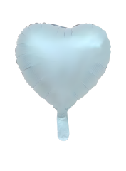 Toptan 18” Saten Bebek Mavi Kalp Folyo Balon