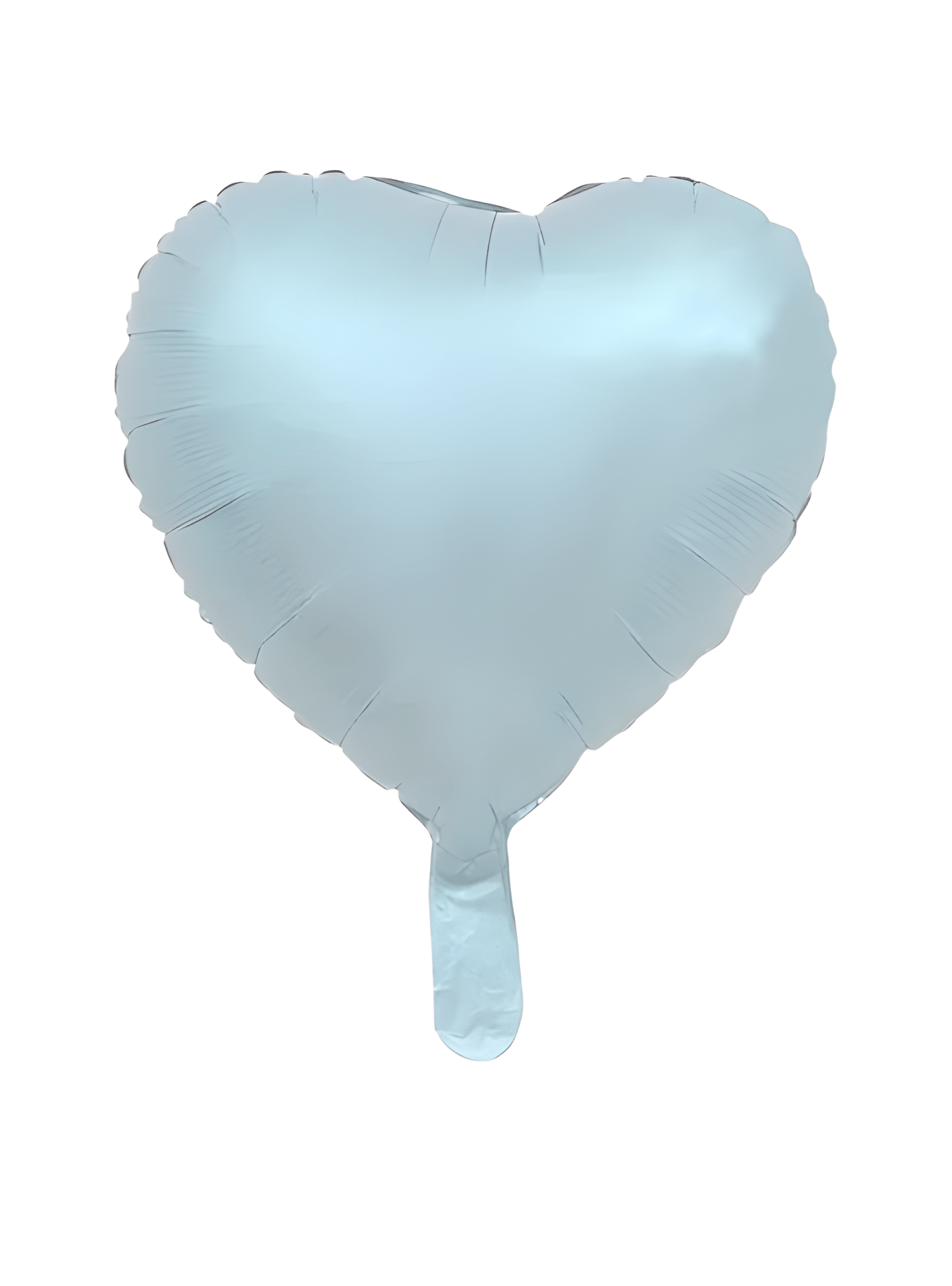 Toptan 18” Saten Kalp Bebek Mavi Folyo Balon (50’li Paket)