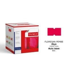 Toptan Pembe Çizgili Fiyat Etiketi – 24'lü Paket