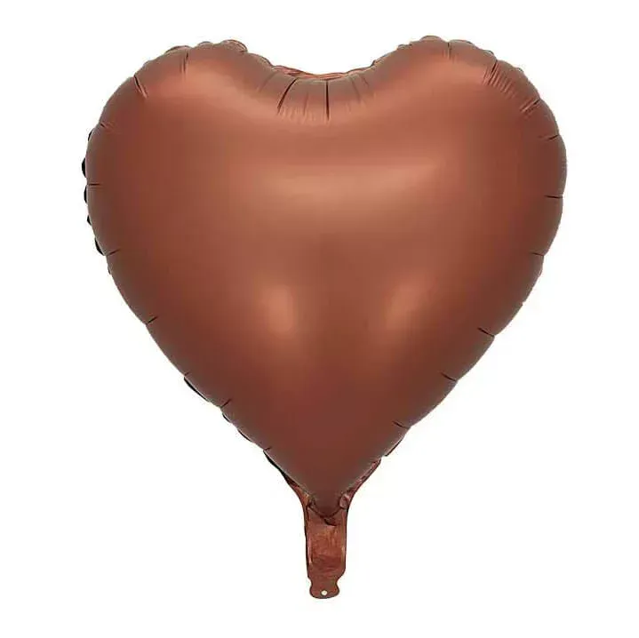 Toptan 18” Saten Kalp Çikolata Folyo Balon