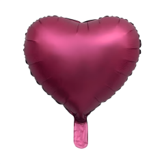Toptan 18” Saten Kalp Fuşya Folyo Balon