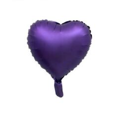 Toptan 18” Saten Kalp Mor Folyo Balon