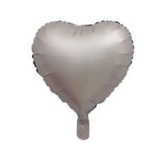 Toptan 18” Saten Kalp Gümüş Folyo Balon