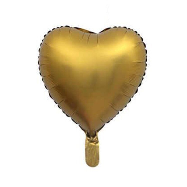 Toptan 18” Saten Kalp Gold Folyo Balon