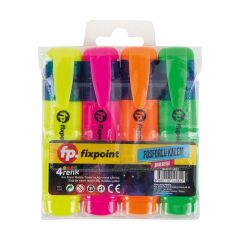 Toptan Fixpoint Fosforlu Kalem – 4'lü Paket