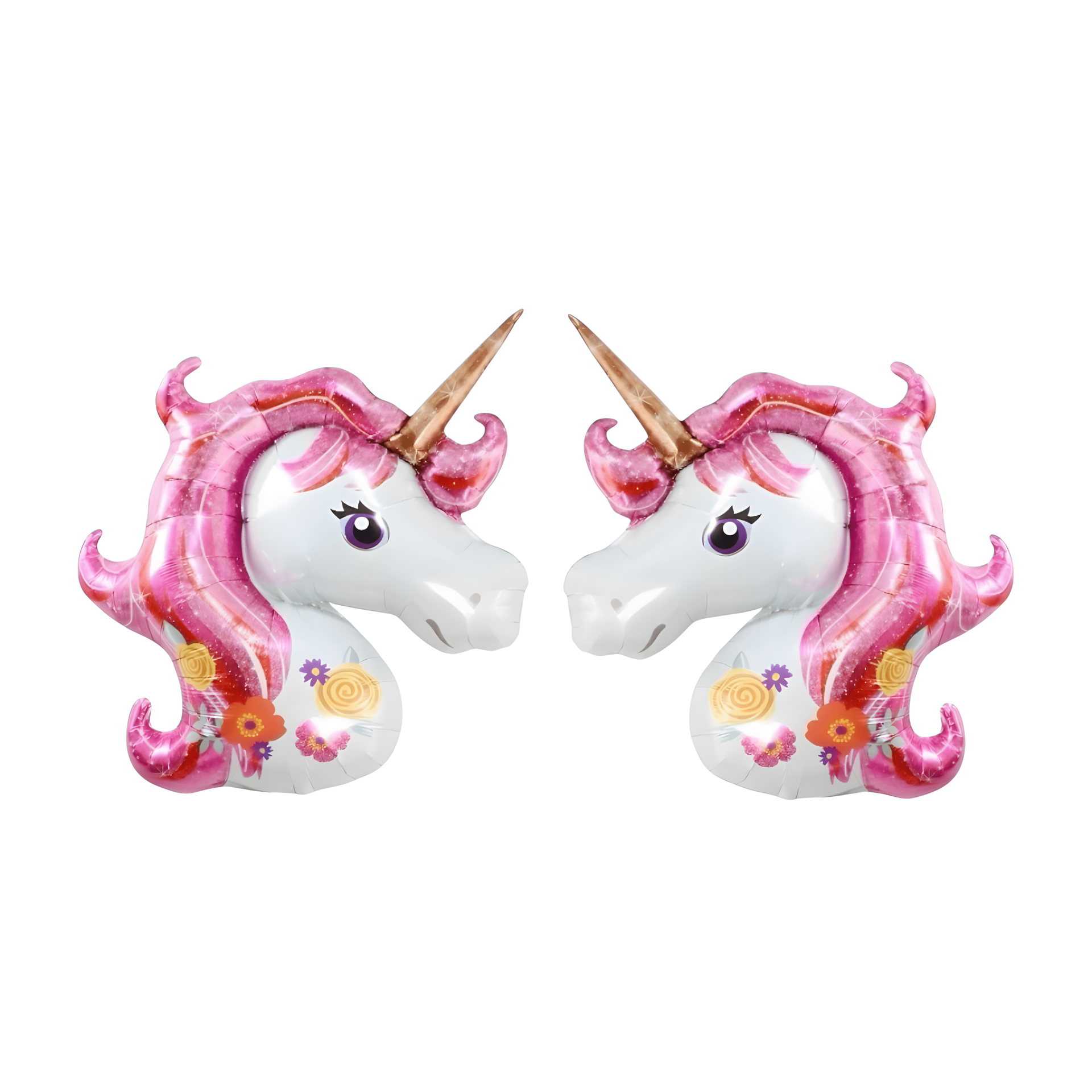 Toptan Unicorn Pembe 2’li Set Folyo Balon