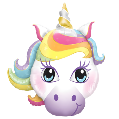 Toptan Unicorn Head Folyo Balon