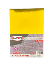 Toptan Kupon KFK 400 Metalik Aynalı Karton – A4 – 10 Renk – 100'lü Paket