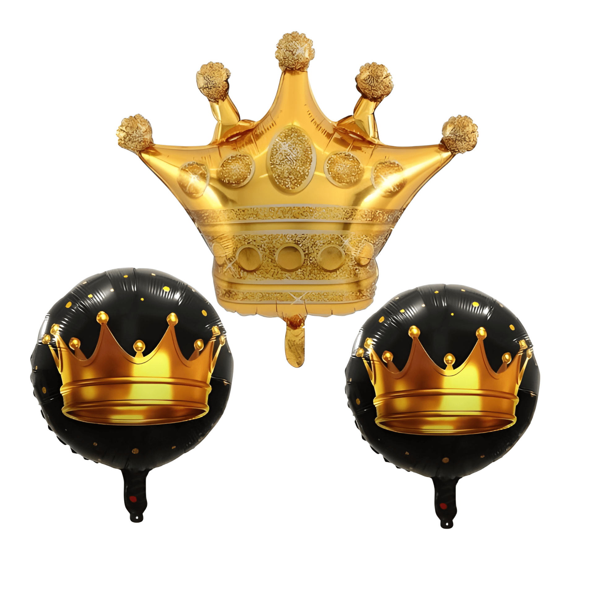 Toptan Gold Taç 3’lü Set Folyo Balon