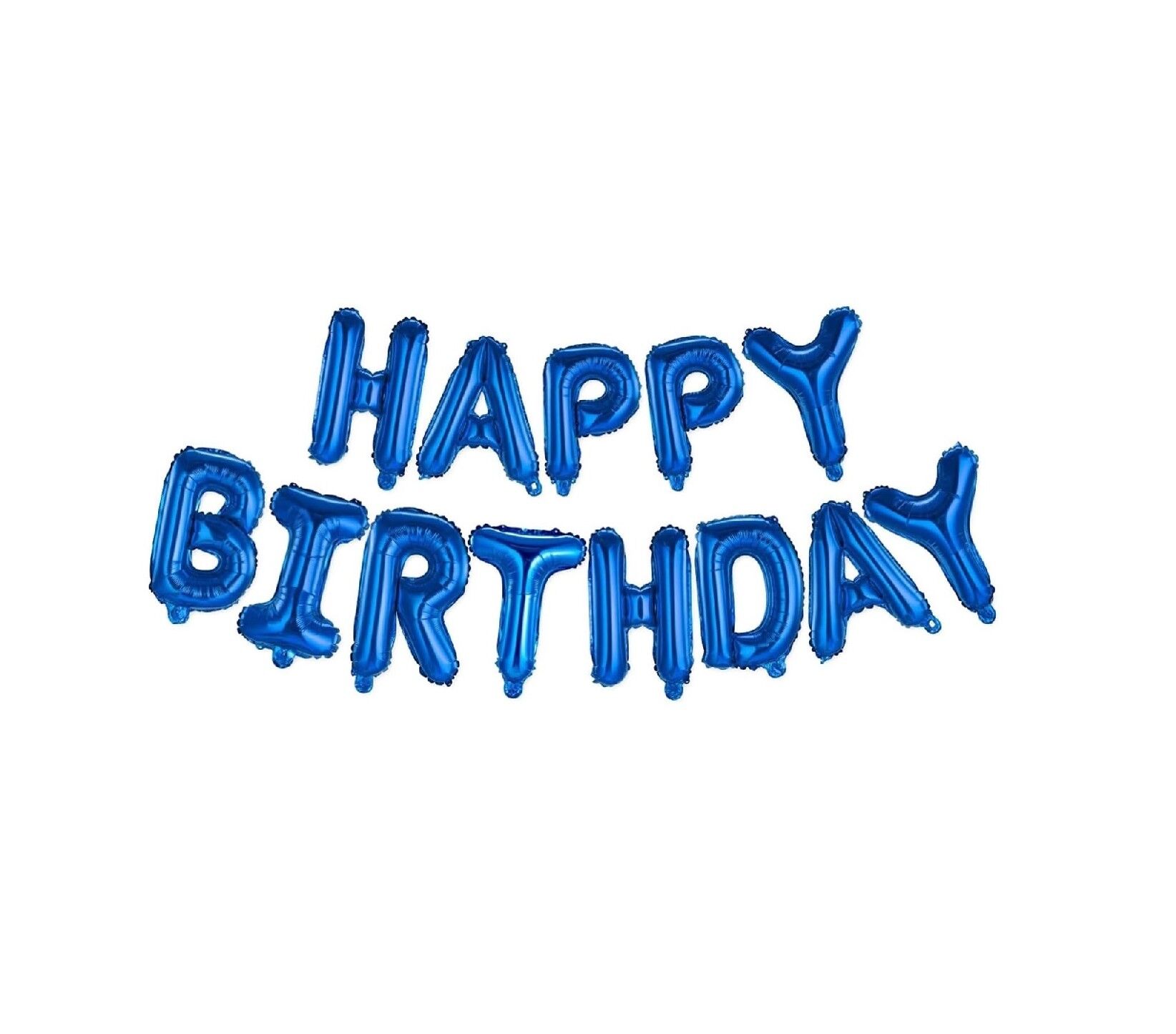 Toptan 16” Happy Birthday Mavi Folyo Balon