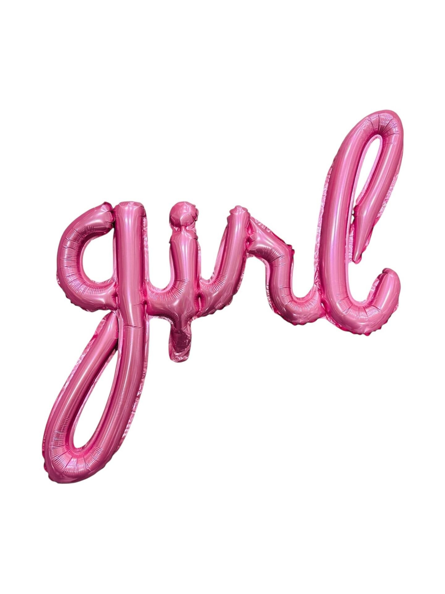 Toptan Girl Pembe İmza Folyo Balon