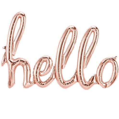 Toptan Hello Rose Birleşik Folyo Balon