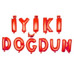 Toptan İyi Ki Doğdun Kırmızı Folyo Balon