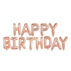 Toptan 16” Happy Birthday Bronze Folyo Balon