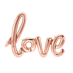 Toptan LOVE İmza Bronze Folyo Balon