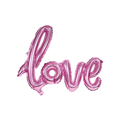 Toptan LOVE İmza Pembe Folyo Balon