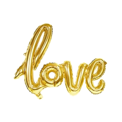 Toptan LOVE İmza Gold Folyo Balon