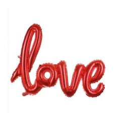 Toptan LOVE İmza Kırmızı Folyo Balon