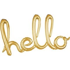Toptan Hello Gold Birleşik Folyo Balon