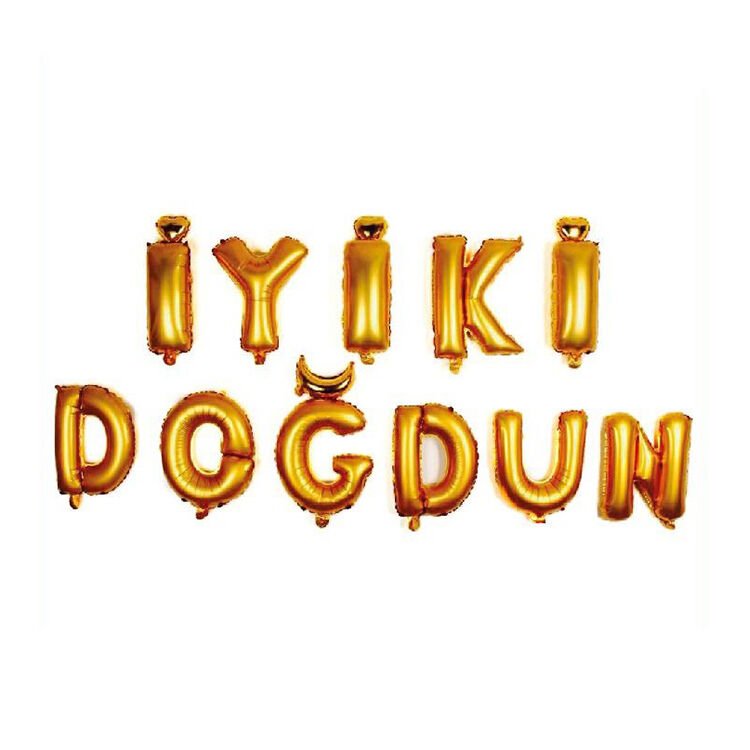 Toptan 16” İyi Ki Doğdun Gold Folyo Balon