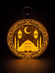Toptan Cami Siluetli Işıklı Ramazan Dekor