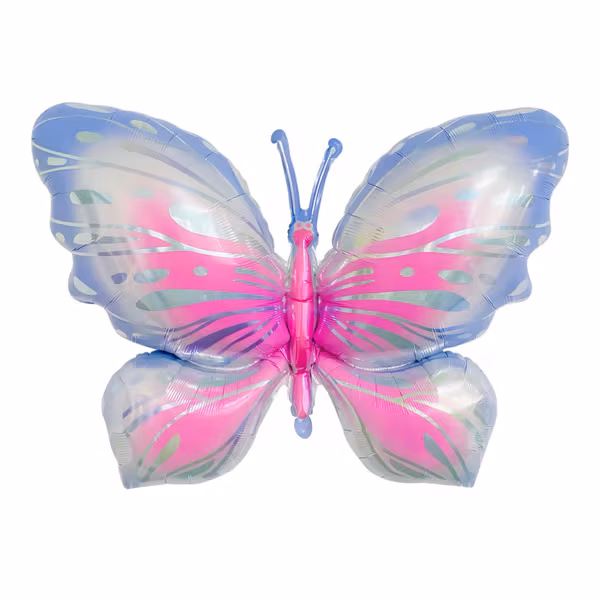 Toptan Büyük Pembe Mor Kelebek Folyo Balon