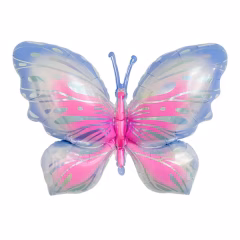 Toptan Büyük Pembe Mor Kelebek Folyo Balon
