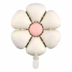 Toptan Retro Beyaz Papatya Folyo Balon