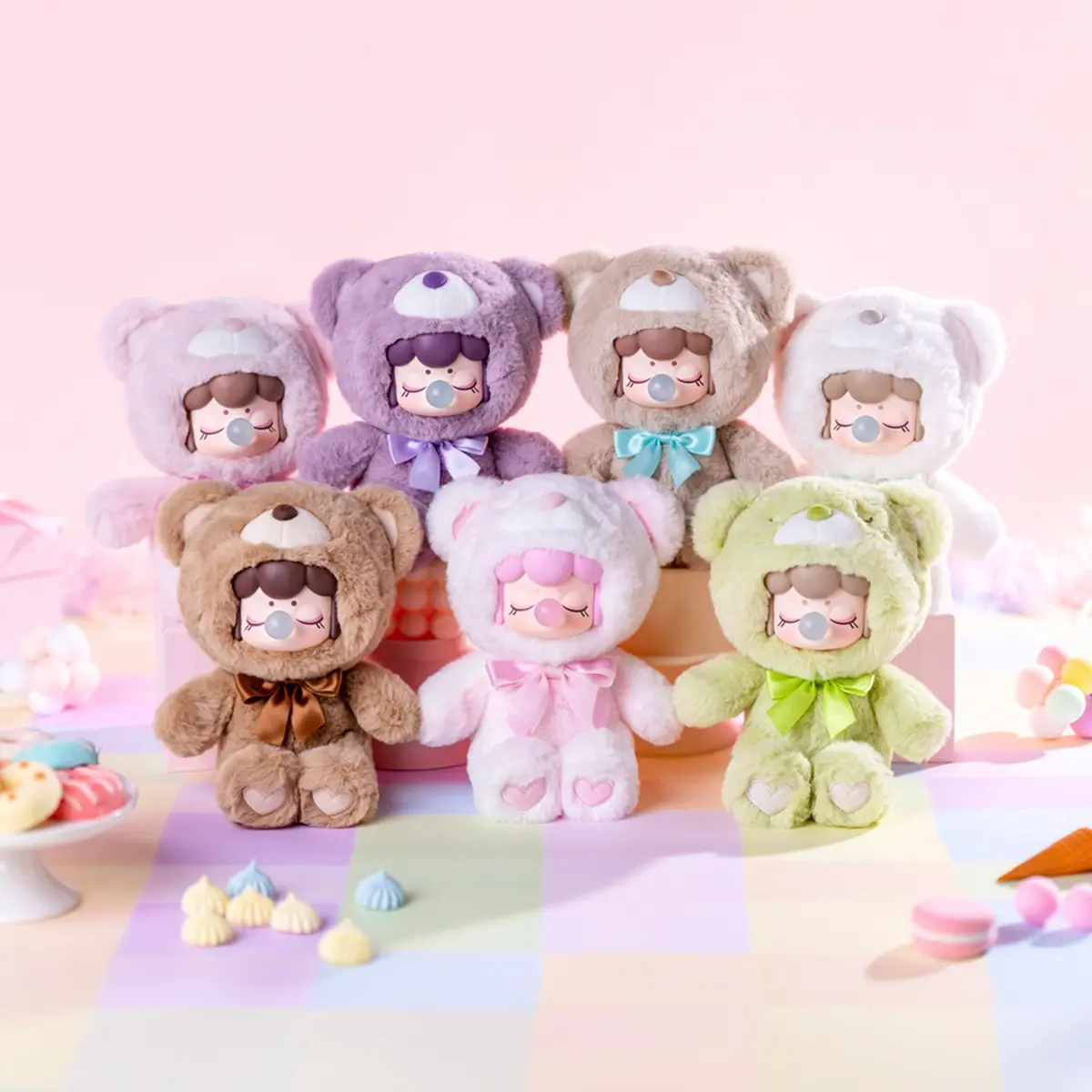 Toptan Rolife Nanci Colorful Chocolate Cutie Bears Peluş Oyuncak
