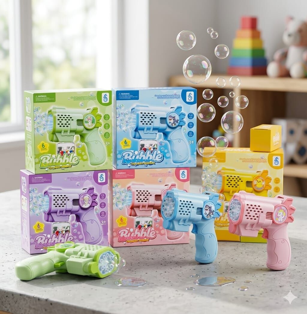 Toptan Renkli Bubble Tabanca (5 Renk)