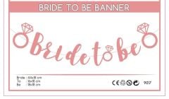 Toptan Bride To Be Yüzüklü 44×18 Kart Banner