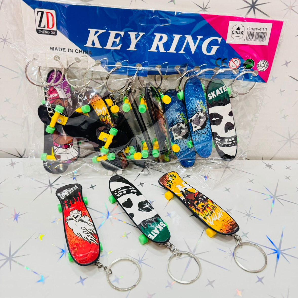 Toptan Parmak Kaykay Anahtarlık