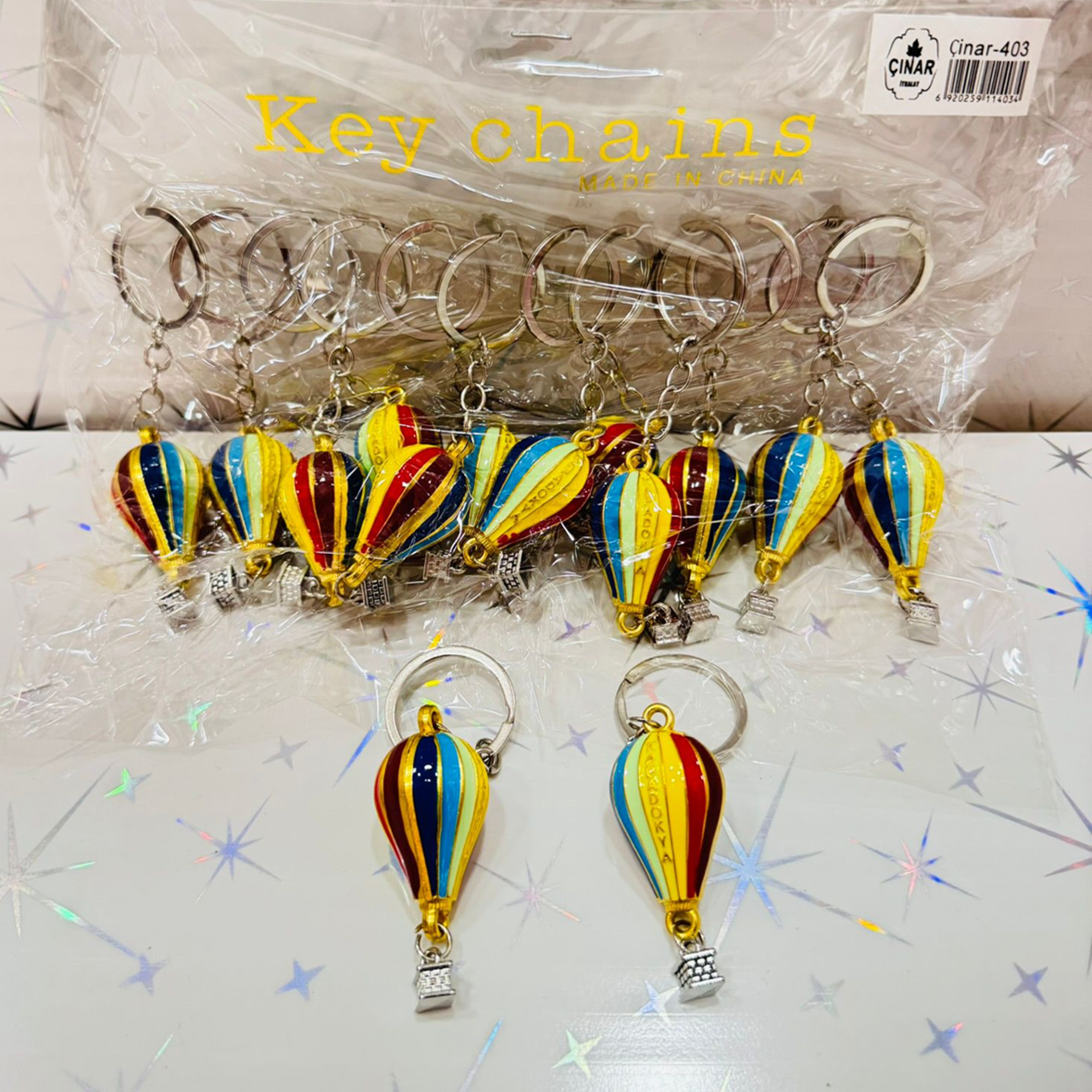 Toptan Kapadokya Balon Metal Anahtarlık