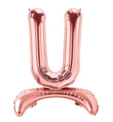 Toptan 32″ Ayaklı Bronze U Harfi Folyo Balon