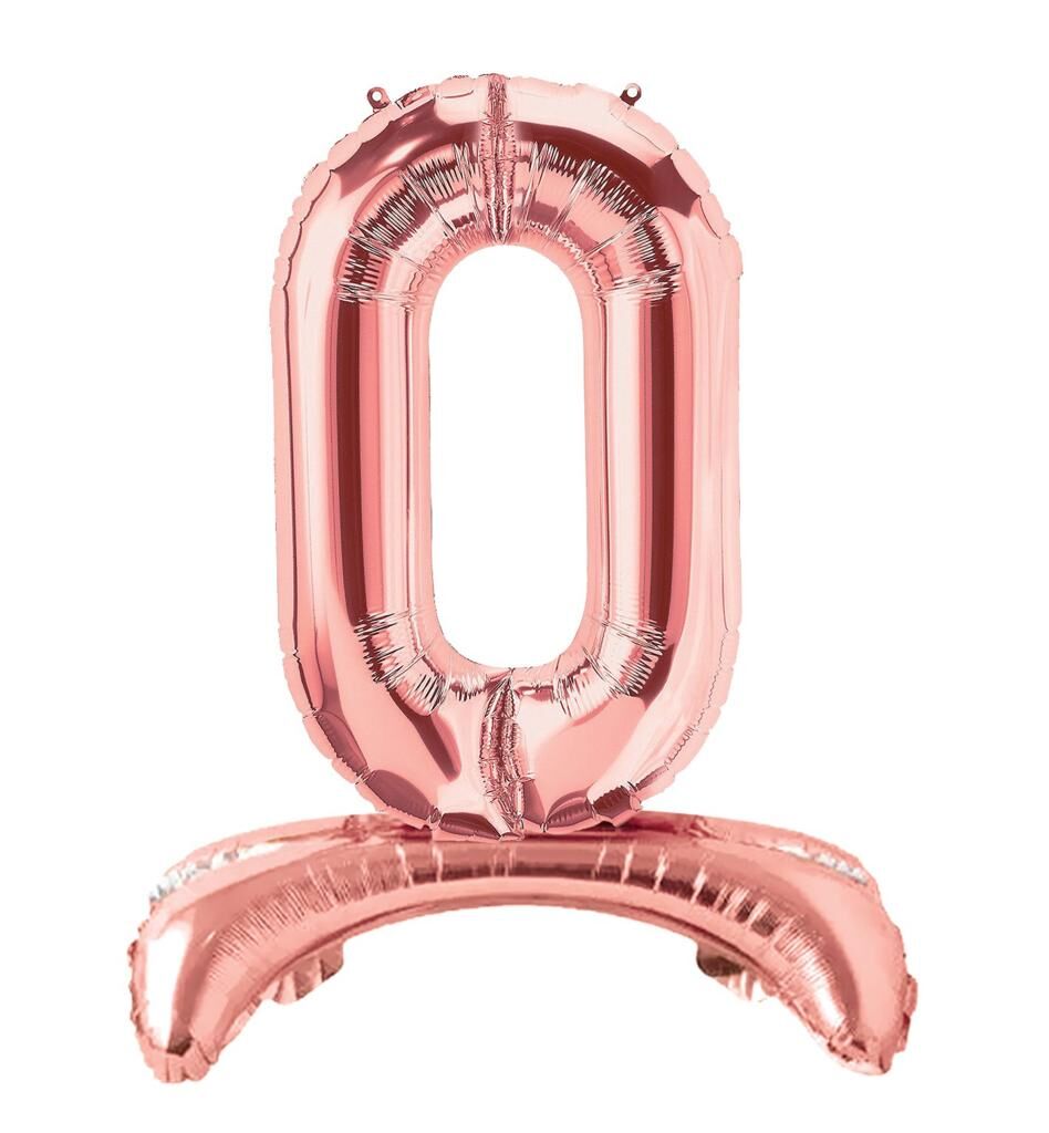 Toptan 32″ Ayaklı Bronze O Harfi Folyo Balon