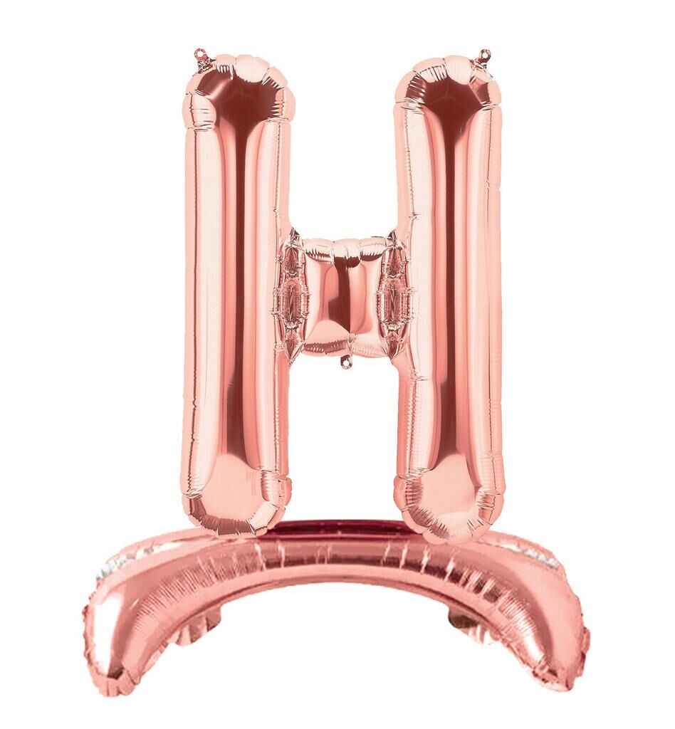 Toptan 32″ Ayaklı Bronze H Harfi Folyo Balon