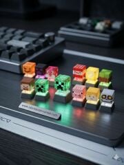 Toptan Işıklı Tekli Klavye Anahtarlık – Minecraft Temalı