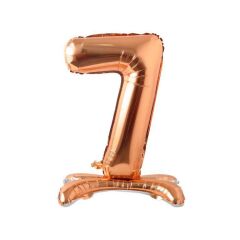 Toptan 32'' ayaklı bronze 7 rakam folyo balon