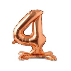 Toptan 32'' ayaklı bronze 4 rakam folyo balon