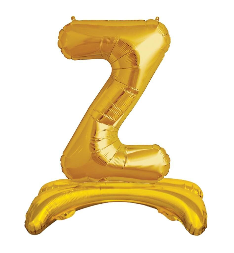 Toptan 32'' gold Z harfi ayaklı folyo balon