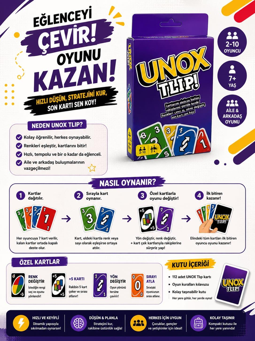 Toptan UNO X TLIP Kart Oyunu